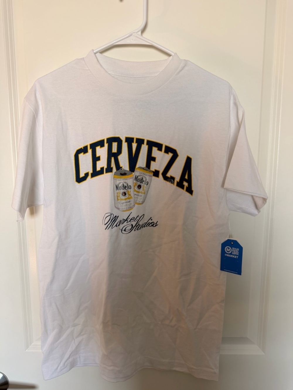 Cerveza Market Studios White Graphic Tee